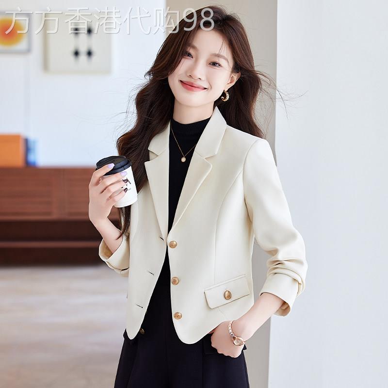 短款西装外套女春秋新款小香风高级感气质名媛小个子修身上衣西服