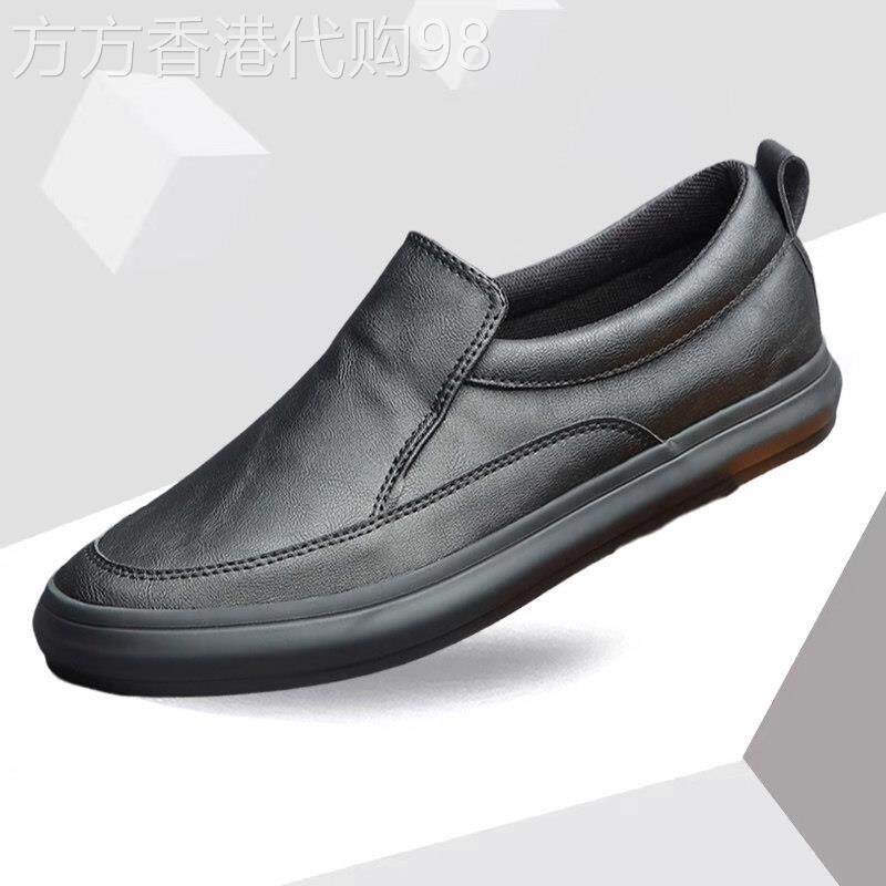 欧美设计师『精品』!高端大气!休闲皮鞋男大码舒适套脚一脚蹬板鞋