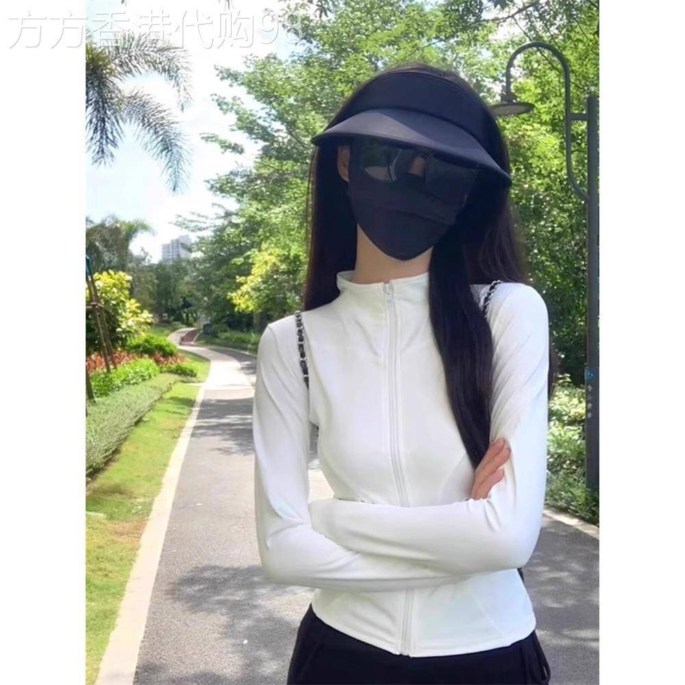 冰丝防晒衣女款2026年夏季新款修身开衫外套薄款瑜伽健身运动上衣