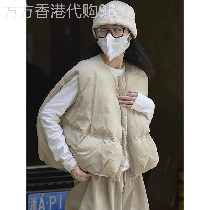 白鸭绒羽绒马甲女夏季新款欧货时尚宽松百搭短款坎肩背心马夹上衣