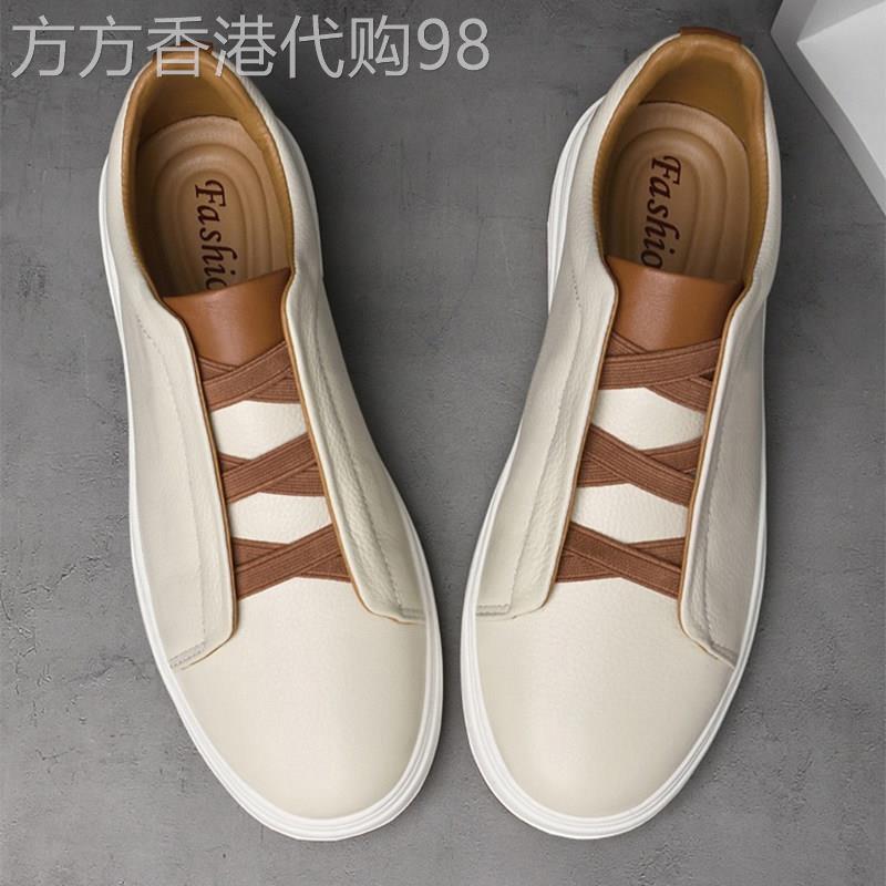 【高品质】无鞋带皮鞋男款2026新款软底真皮商务休闲懒人鞋一脚蹬