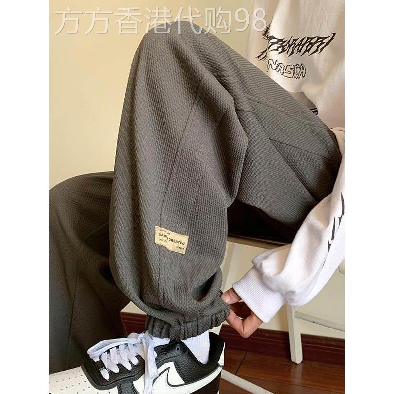 2025新款日系慵懒风束脚运动裤男宽松休闲卫裤高级感百搭时尚长裤图片
