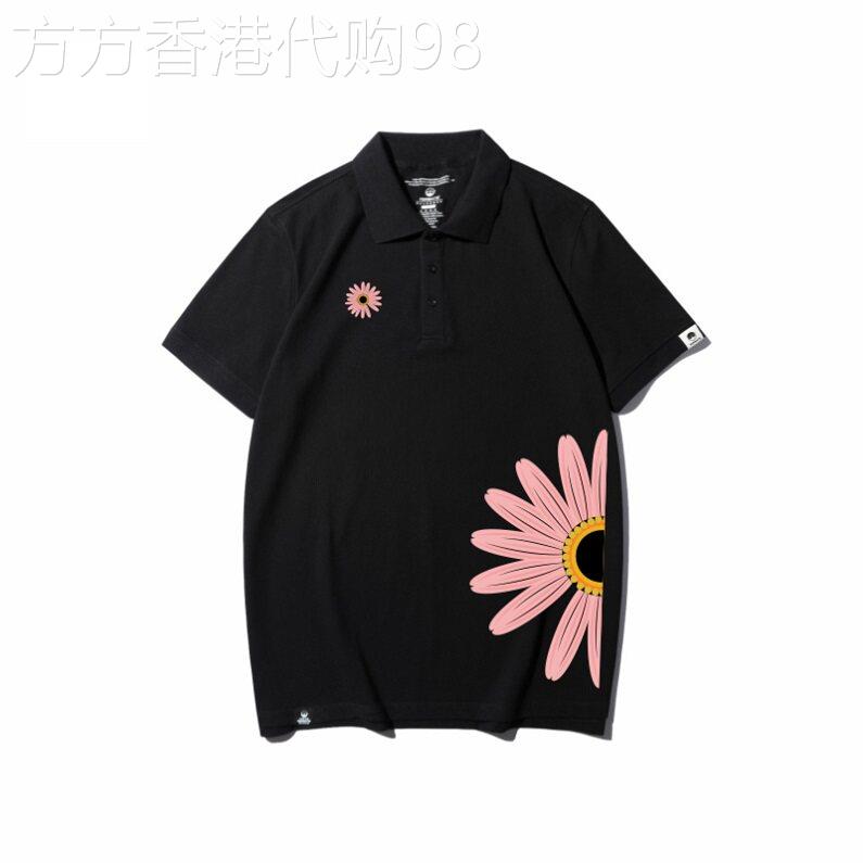 香港it代购潮牌POLO衫小雏菊印花加大码男肥佬胖子翻领t恤男情侣