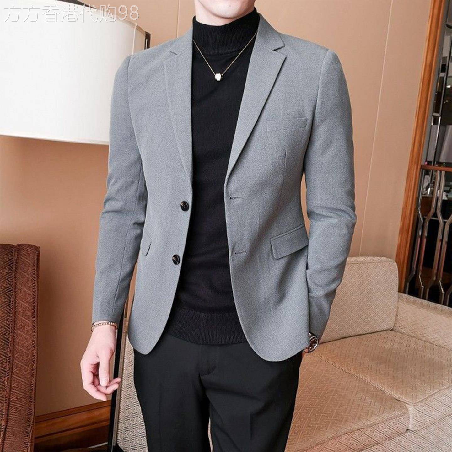 MK正品高端韩版西服外套男2025年春秋款青年帅气休闲商务男士西服
