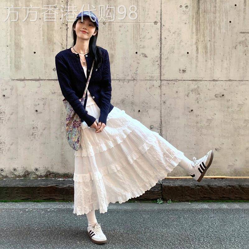 白色法式蓬蓬裙女春秋夏2026新款气质仙女a字半身裙芭蕾蛋糕裙子