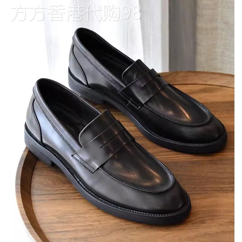 ~潇洒显气度~英伦商务潮流低帮休闲一脚蹬套脚懒人真皮透气乐福鞋