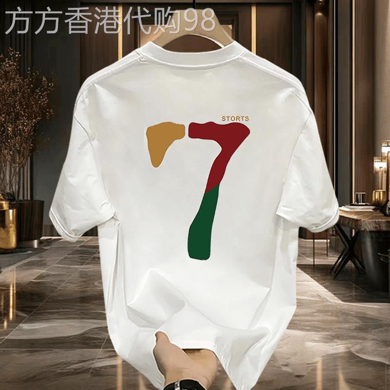 出口美国⭐Chrisma Katch~美式短袖高街数字7印花男女款圆领上衣