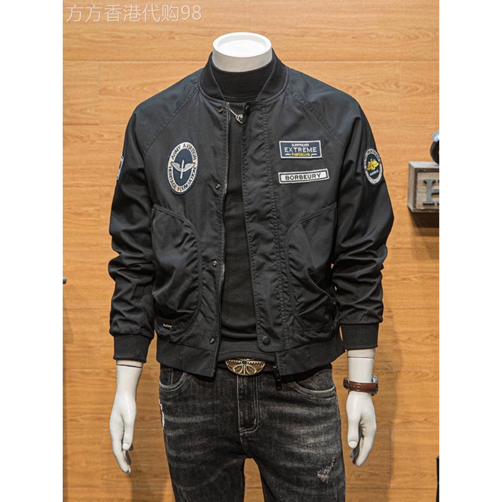 飞行员夹克男子新潮品牌春季和秋季2025新的立领时尚棒球制服休闲