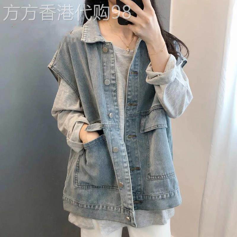 牛仔马甲女春秋季外穿2026新款大码胖mm坎肩马夹背心工装外套上衣