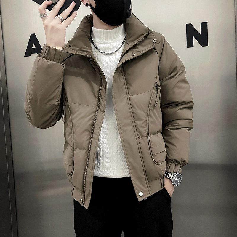 高级感男生超好看短款羽绒棉服2026年冬季新款男装加厚保暖棉袄子