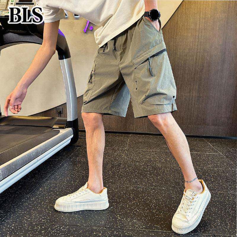 高端工装短裤男夏季薄款2026新款潮牌户外运动休闲速干男士五分裤