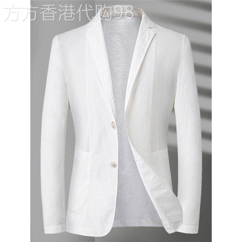 香港高端西服男修身通勤小西装轻薄款冰丝防晒衣休闲春秋夏季外套