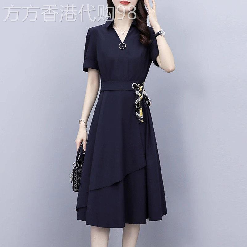 高端名媛气质洋装女夏装2025年新款韩版遮肚子显瘦气质女人裙子