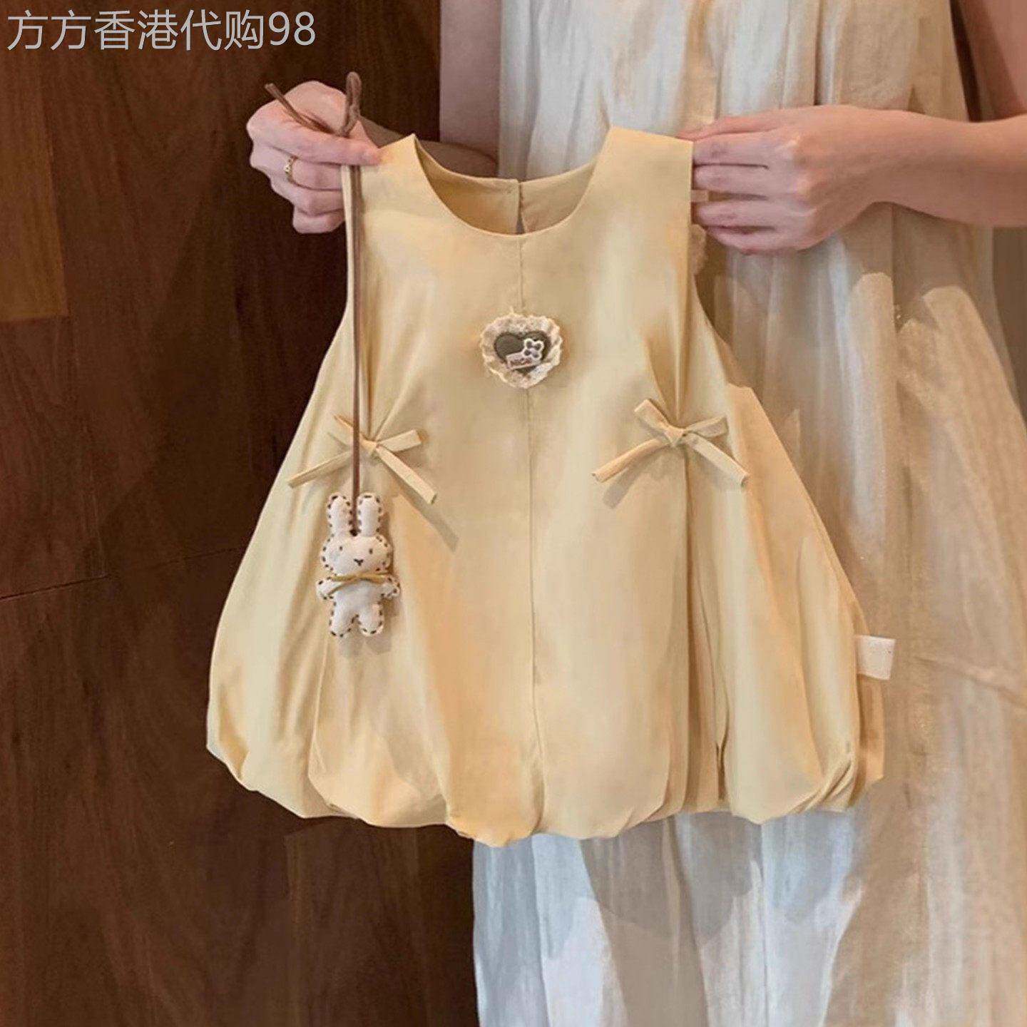 英国DHWA婴儿衣服夏季新款超萌小公主无袖洋装1-2岁3女宝宝夏装