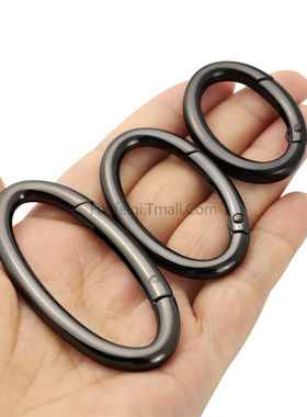 椭圆形弹簧扣活扣卡扣包包配件五金配件狗扣0型开口环扣圈连接扣