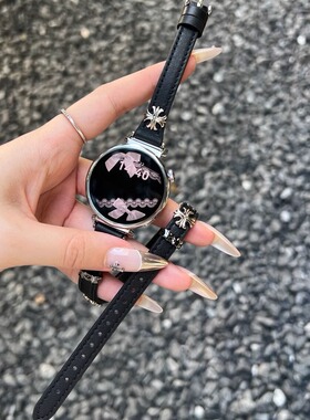 萱芊适用GT6华为gt5表带女watch5手表gt4新款pro女款智能watchgt5皮质gt2女士gt3女41mm运动gt黑色克罗心gt1