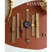 萱芊适用于华为GT6高级感5金色金属华为手表GT4GT3表带watch4watch3pro女款 GT2pro手表带GT1女新款 智能通用
