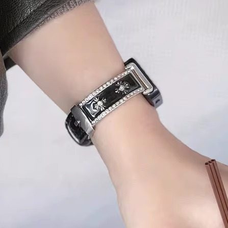 萱芊【十字弯片鳄鱼纹】适用华为手环10表带9手表8荣耀10运动皮质7腕带新款watch通用智能nfc女小香风高级感,智能设备,智能手表手环表带/腕带,淘宝优惠券,粉丝福利购,淘宝优惠卷