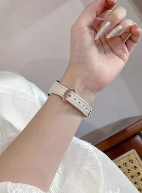萱芊适用小米watch5手表带小米watchS4表带皮质智能S3专用S2女款S1原装小米sport高级感男士腕表带41mm白色