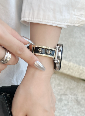 萱芊适用GT6华为gt5表带女watch5手表gt4新款pro女款智能watchgt5高级gt2女士gt3女运动gt小香风gt1皮质白色