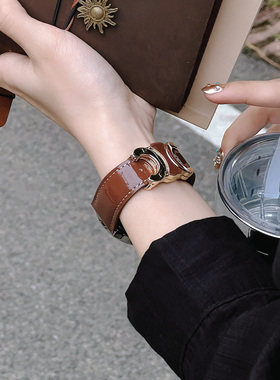 萱芊适用GT6华为gt5表带女watch5手表gt4新款pro女款智能watchgt5高级gt2女士gt3女运动小香风gt1皮秋冬磁吸