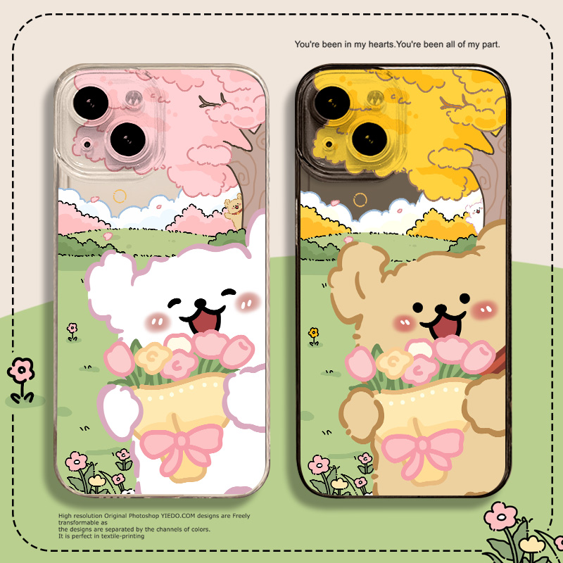 适用于任意机型手机壳情侣小狗