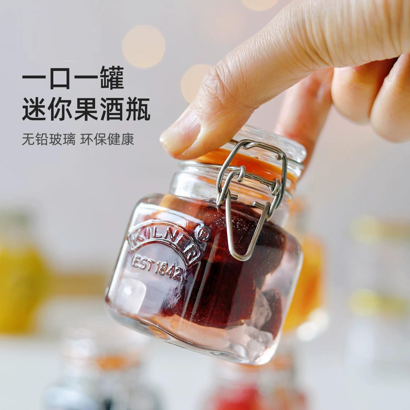 迷你便携式泡酒瓶密封罐食品级加厚小玻璃罐果酒瓶子空瓶新款