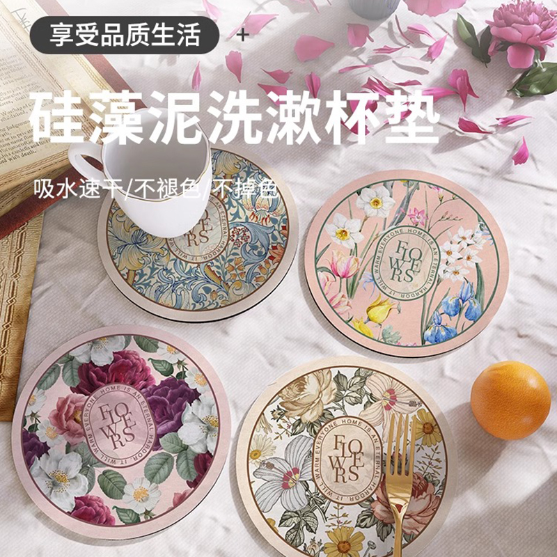 硅藻泥美式防烫隔热垫餐垫加厚碗垫专用厨房桌布盘垫杯垫餐桌垫