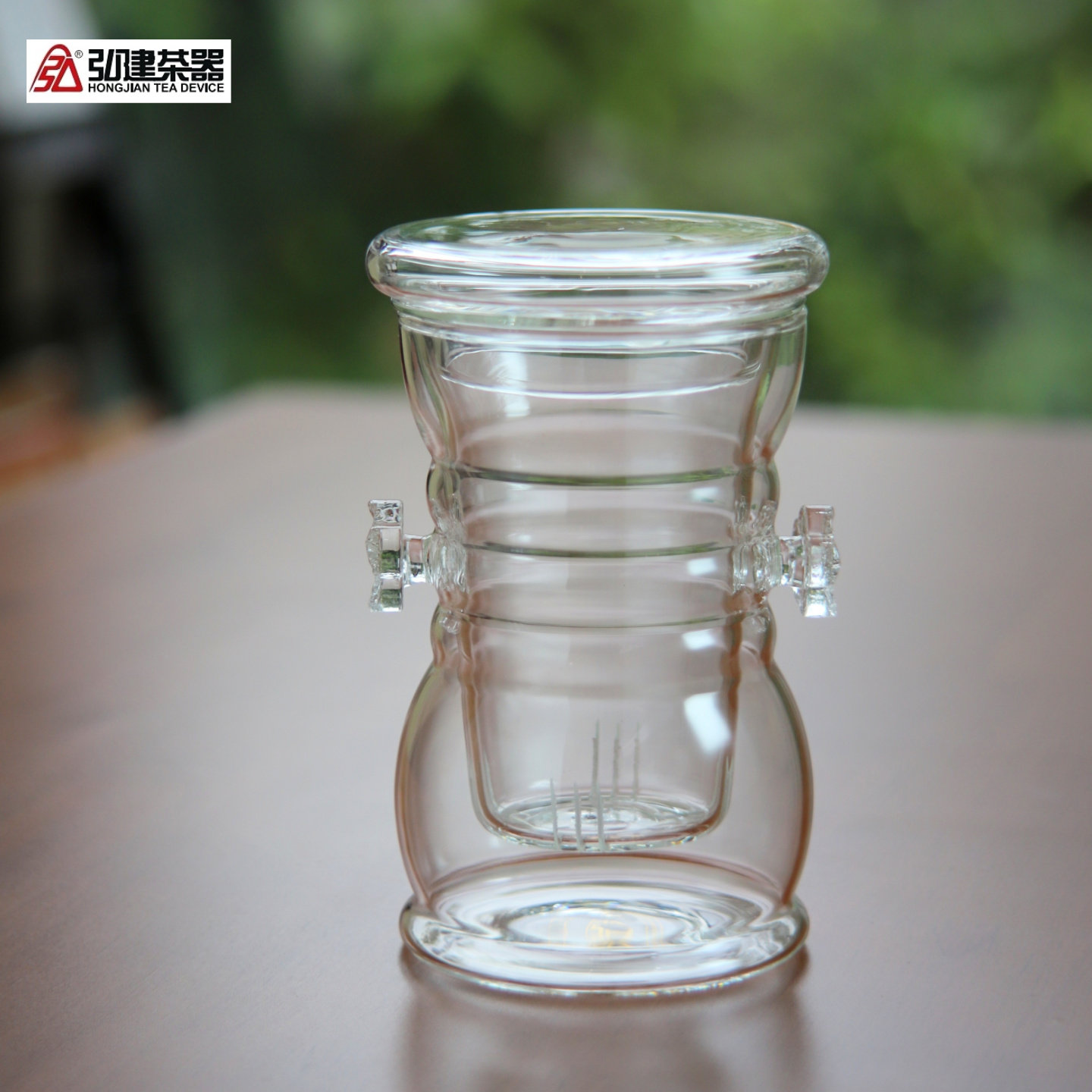 弘建茶器多功能茶叶罐马克杯耐高温玻璃三件杯办公杯展示罐泡茶杯