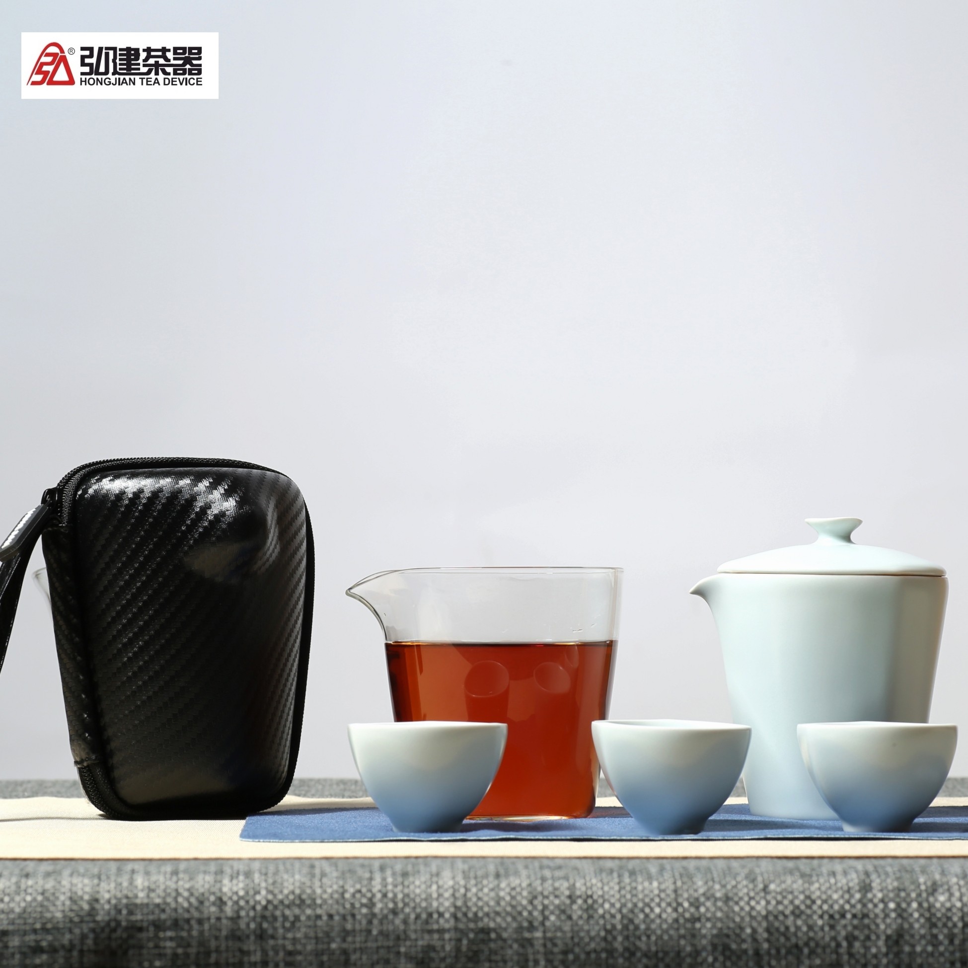 弘建旅行茶具随身泡便携双层高端