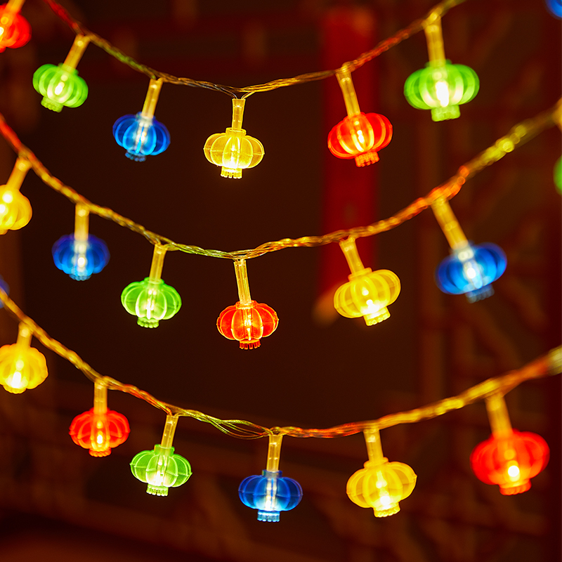 新年小红灯笼灯串过年彩灯气氛led串灯2026新款阳台装饰布置挂饰