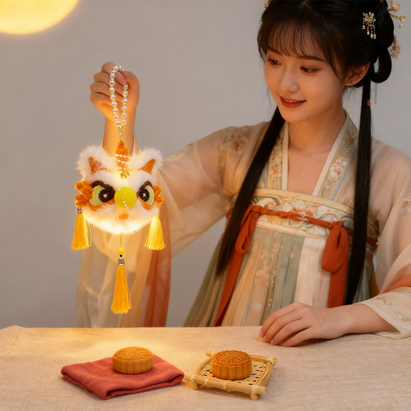 新年醒狮扭扭棒挂件摆件