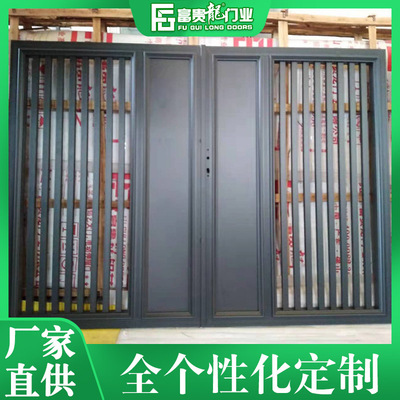 仿古雕花大门庭院铝合金平开门 铝艺别墅庭院门农村乡村院子大门