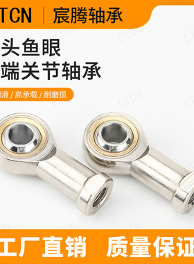 内螺纹自润滑杆端关节SI10T/K车加工镀镍鱼眼杆端轴承钢SIJK10C