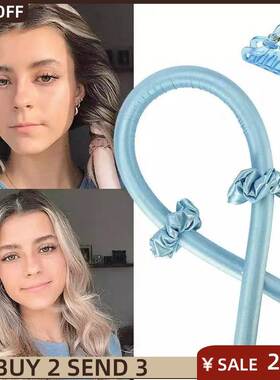 Heatless Curling Rod Headband No Heat Curls Ribbon Hair Roll