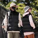 拼色立领加厚保暖背心潮流外套棉服情侣装 啄木鸟棉马甲男女款 冬季