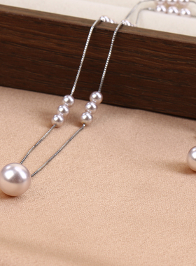 施家珍珠项链女2026新款锁骨链