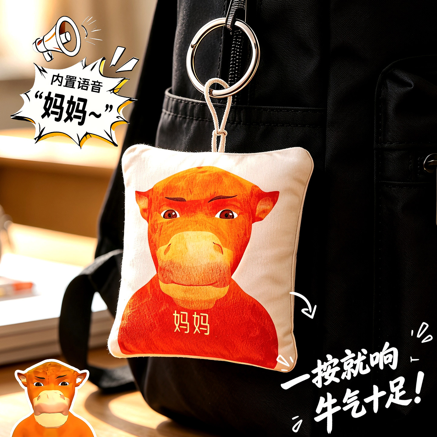 牛来电影周边语音发声钥匙图片