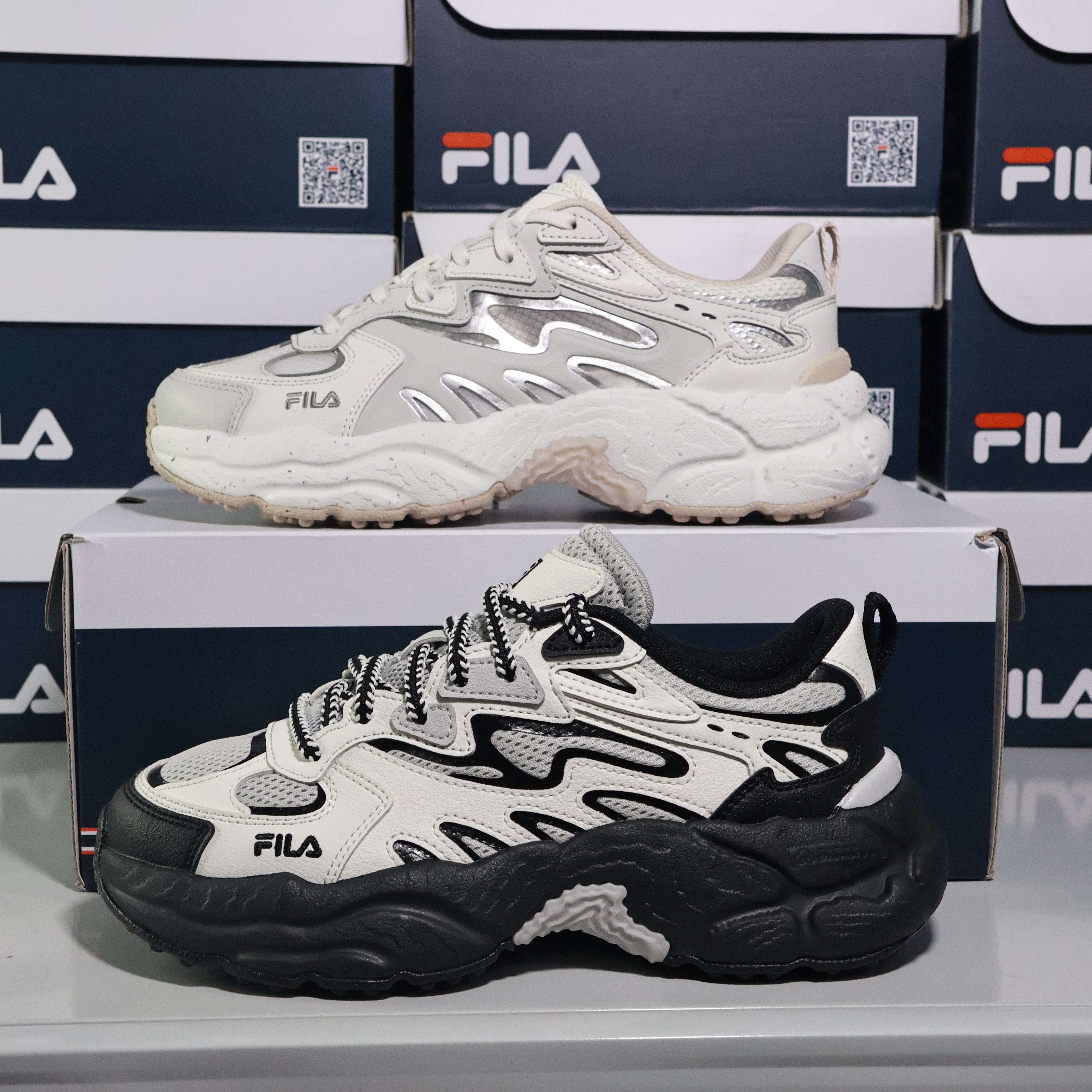 FILA/斐乐 FERN 摩登 蕨草鞋 减震耐磨 厚底增高