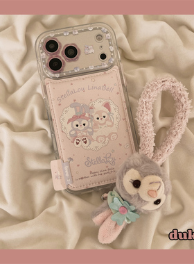 独壳 皮质可爱紫色兔子毛绒挂绳适用苹果17promax手机壳秋冬iPhone16新款15防摔14pro女款13少女心手机套硬壳