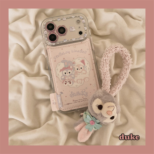 13少女心手机套硬壳 15防摔14pro女款 独壳 皮质可爱紫色兔子毛绒挂绳适用苹果17promax手机壳秋冬iPhone16新款
