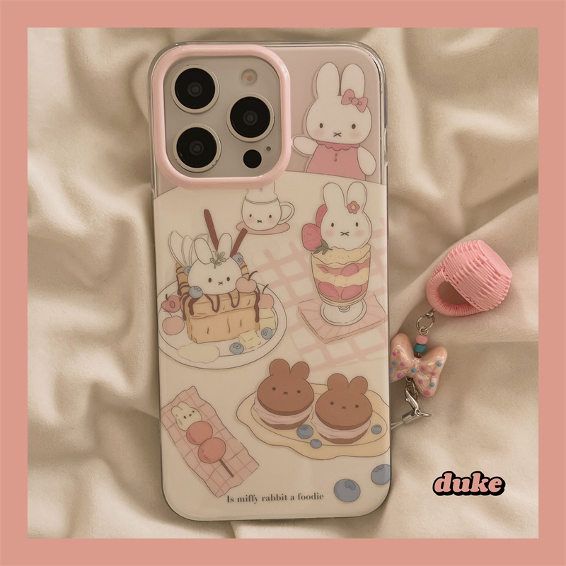 卡通米菲兔甜品蛋糕苹果手机壳