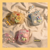 立体花朵动物适用airpodspro2代保护套苹果耳机保护壳airpods3无线蓝牙耳机套airpod1 2代少女心硅胶耳机壳软