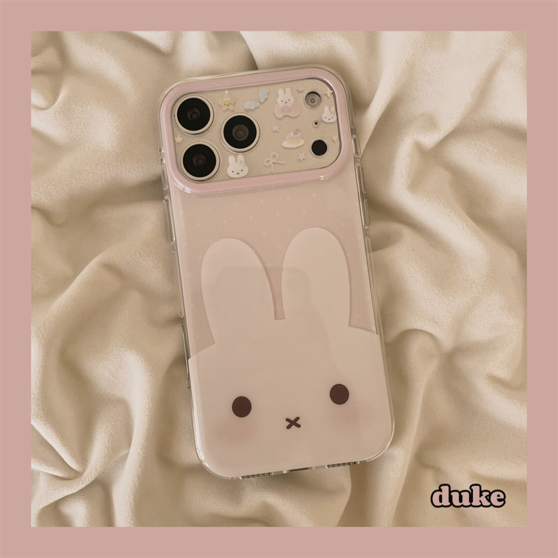 独壳 可爱粉色兔子表情适用苹果17promax手机壳日韩风少女甜妹iPhone16新款15防摔15pro女款双层壳手机套硬壳,3C数码配件,手机保护套/壳,淘宝优惠券,粉丝福利购,淘宝优惠卷