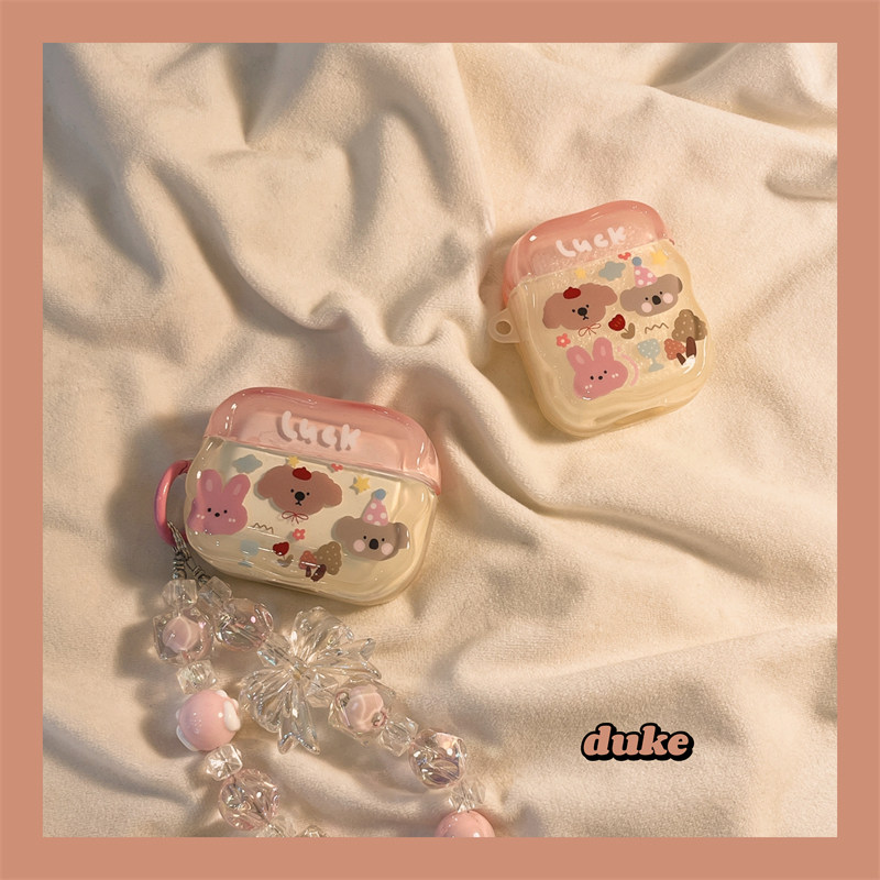 可爱卡通动物渐变适用airpodspro3代保护套趣味苹果耳机保护壳airpods4无线蓝牙耳机套airpod3硅胶1/2耳机壳,3C数码配件,耳机保护套,淘宝优惠券,粉丝福利购,淘宝优惠卷