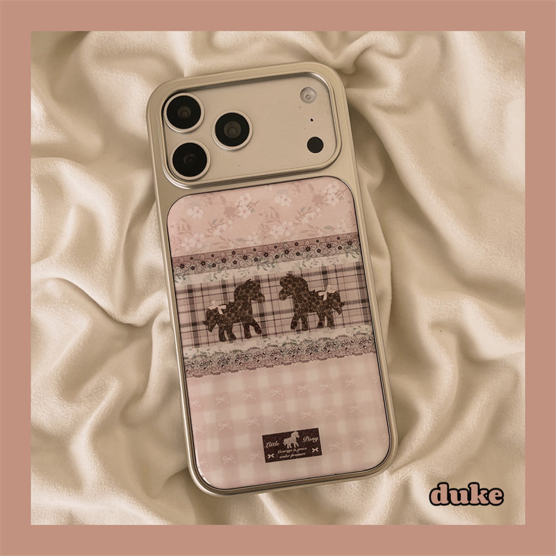 独壳 秋冬日韩粉色费尔岛木马适用苹果17promax手机壳银色边框iPhone16新款15防摔14pro女款13全包手机套硬壳,3C数码配件,手机保护套/壳,淘宝优惠券,粉丝福利购,淘宝优惠卷