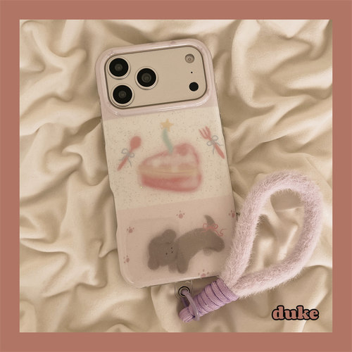 适用苹果手机壳ins卡通涂鸦小狗