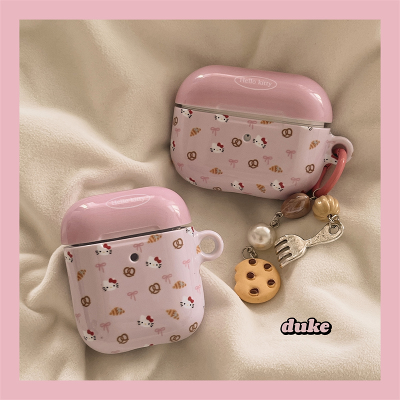 卡通碱水面包kitty猫苹果耳机壳