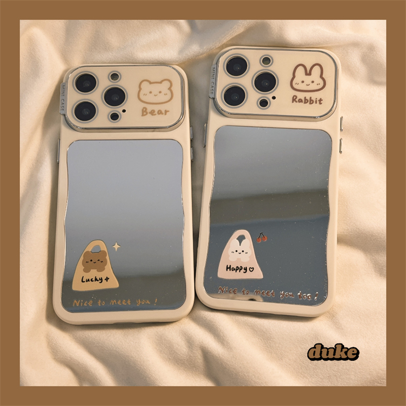 苹果手机壳镜面情侣卡通防摔