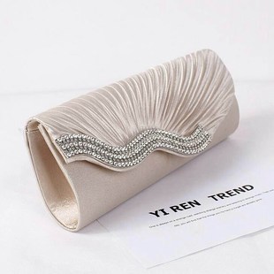 潮牌韩版 晚宴包礼服旗袍搭配宴会欧美镶钻小手包 手拿包女洋气时尚
